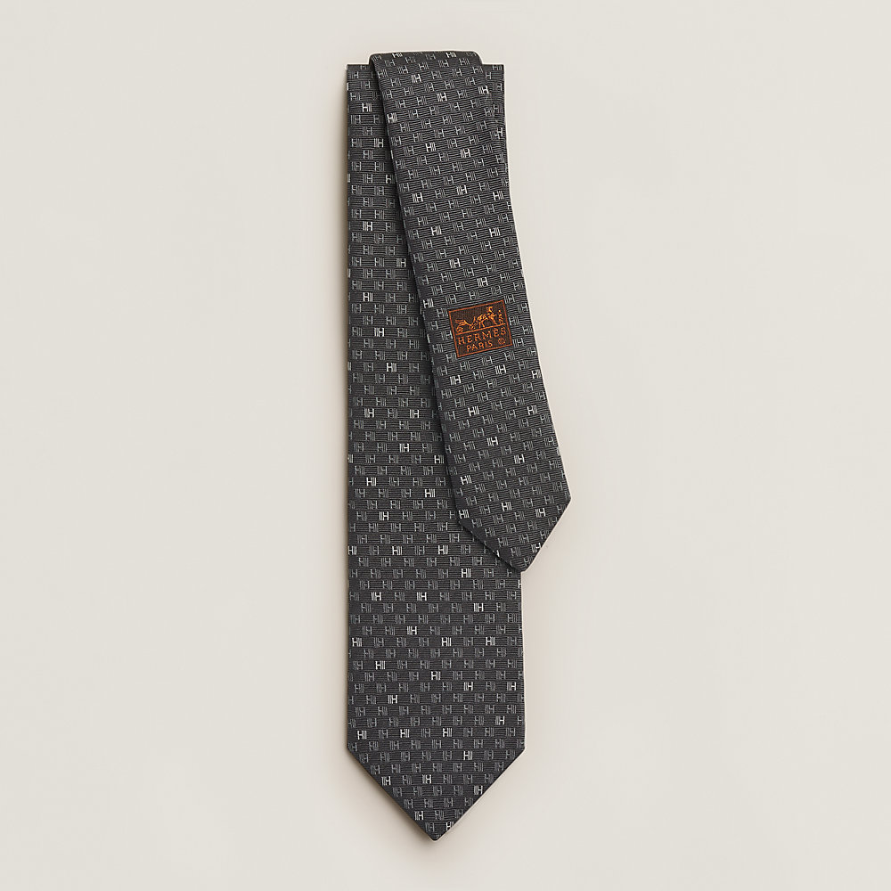 H Speed tie - Grey | Hermès USA